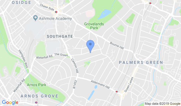 British Judo Council North London location Map