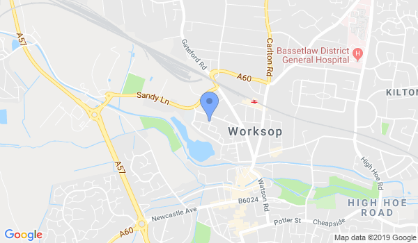 Bujinkan Worksop Dojo location Map