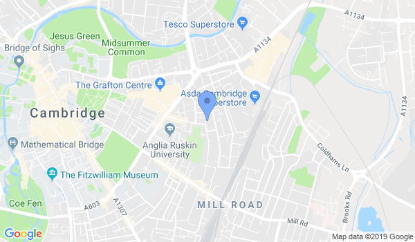 Cambridge Kung Fu location Map
