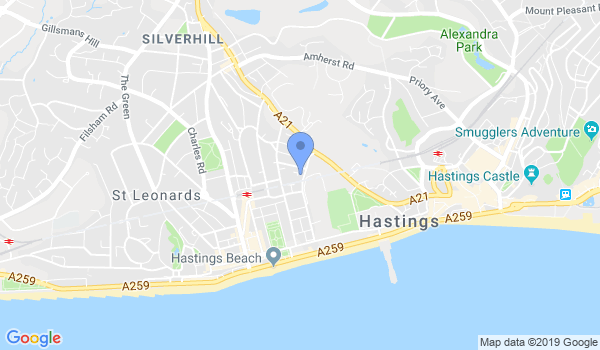 East Sussex kung fu location Map