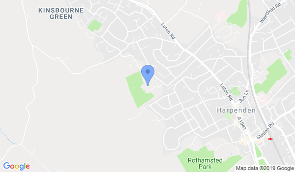 Harpenden JKA Karate Club, Roundwood School location Map
