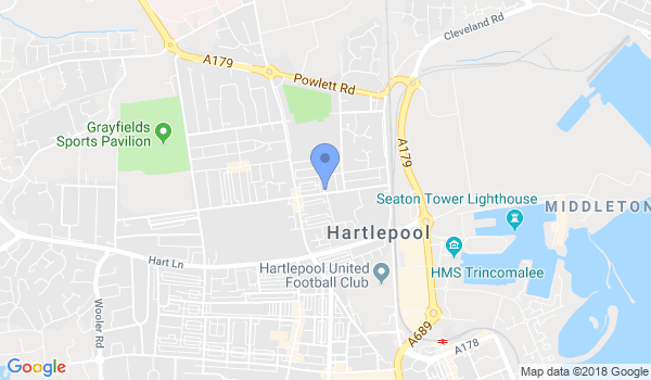 Hartlepool Wado-Kai Karate Club 1971-2021 location Map