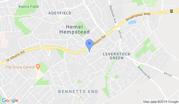 Hemel Hempstead WingTsun Martial Art School location Map