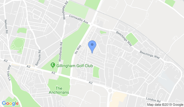 Kung Fu Schools Gillingham location Map