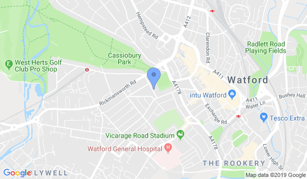 Martial Arts Watford location Map