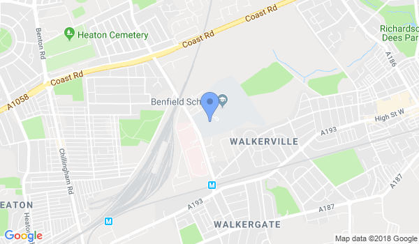 Newcastle Martial Arts Group location Map