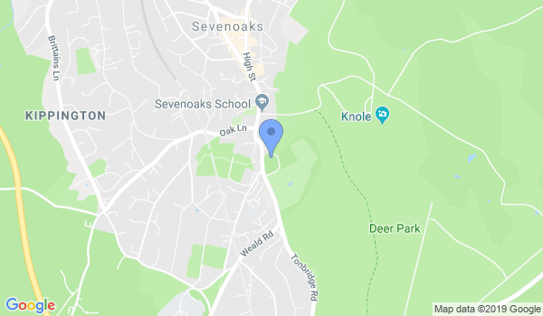Sevenoaks Karate Justu Kai location Map