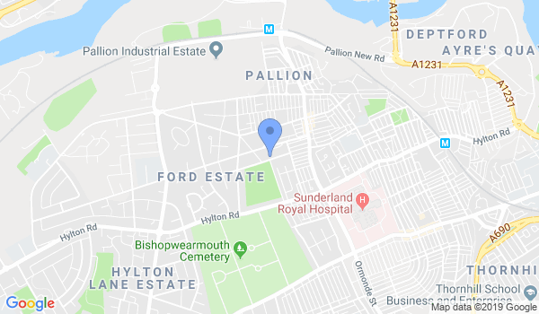 Sunderland Karate Academy location Map