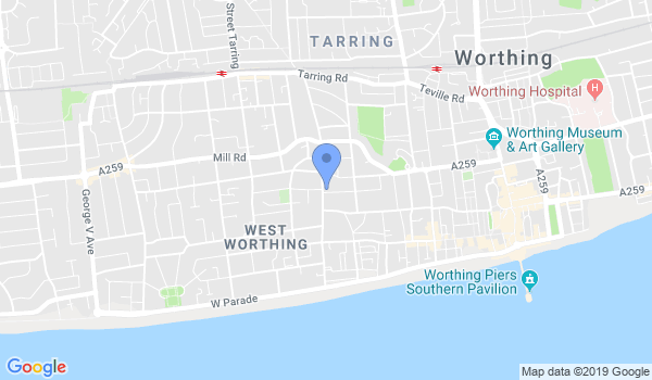 Worthing Wing Chun location Map