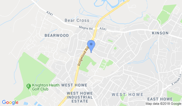 Wutan Kung fu & Kick boxing classes at West Howe,Bournemouth location Map