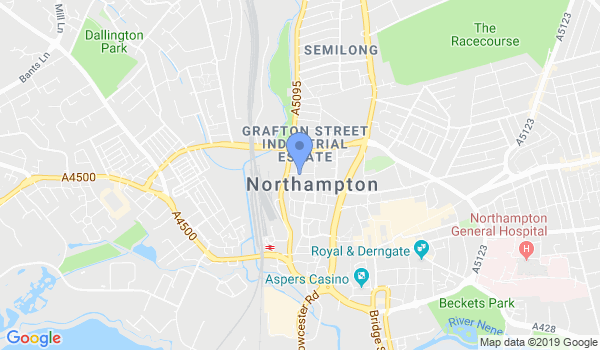 the northampton school of pro wrestling (Rough and Ready Gym) location Map