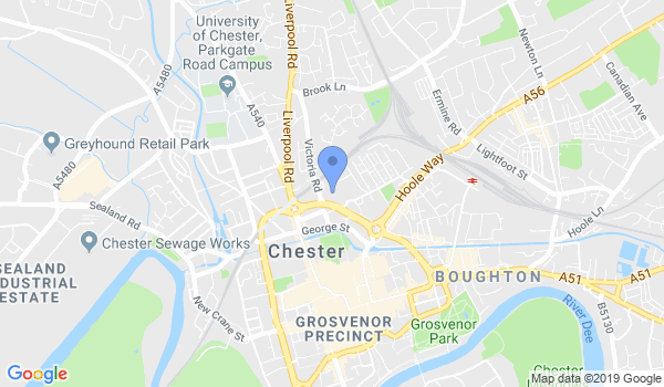 Aaisatsu Shotokan Karate Club (KUGB), Chester location Map