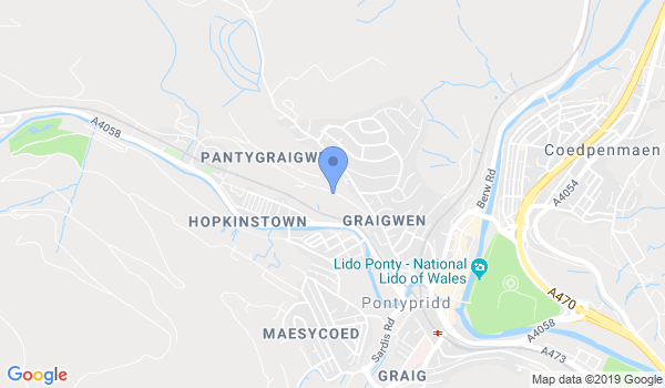 Aikido Yuishinkai Wales (Pontypridd) location Map