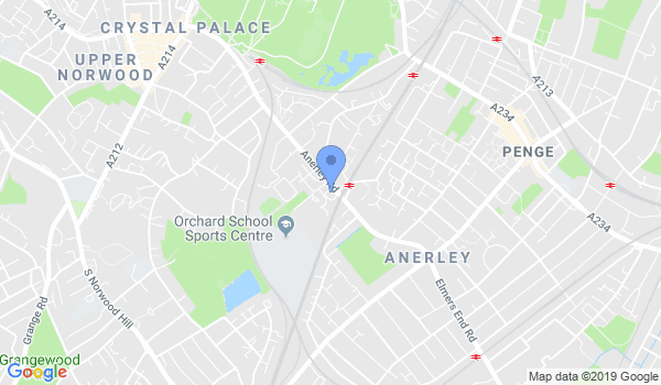 Anerley and Crystal Palace Karate Club location Map