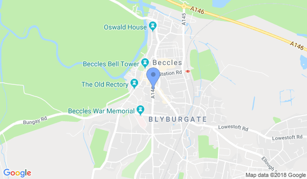 Beccles Qigong and Kung Fu location Map