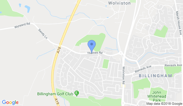 Billingham Karate Club location Map