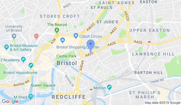 Bristol Martial Arts location Map