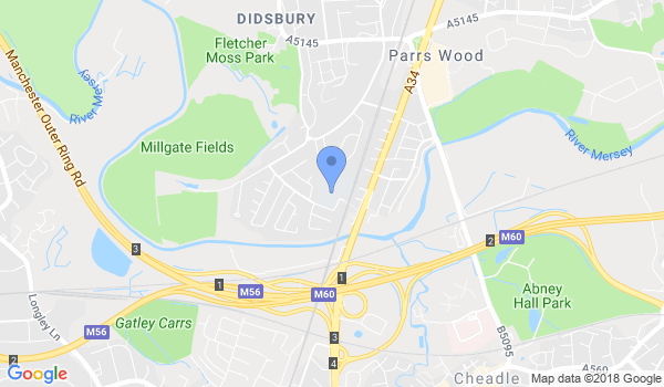 Broad Oak Ju-jitsu and Kobudo Club - Manchester (B.A.I.) location Map