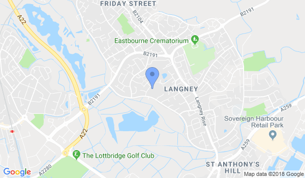 Bujinkan Eastbourne Dojo location Map