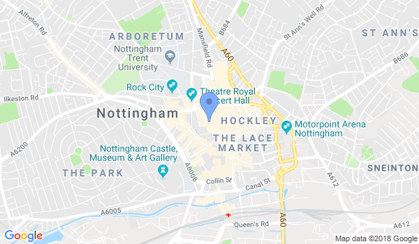 Bujinkan Nottingham location Map