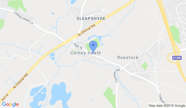 Colney Heath Goshin Ryu Ju Jitsu club location Map