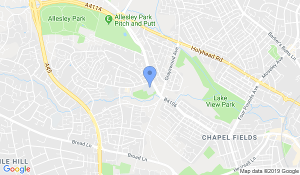 Coventry Taekwon do location Map