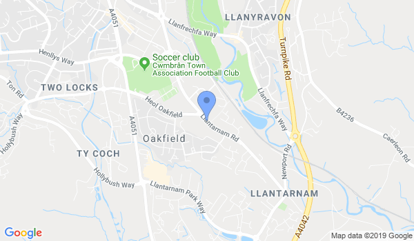 Cwmbran Tang Soo Do, Llantarnam Comprehensive location Map