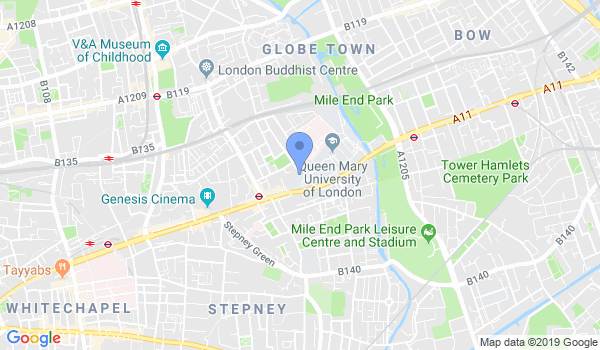 East London Shorinji Kempo location Map