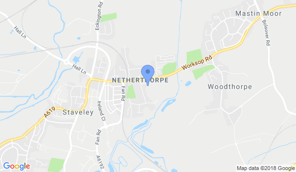 East Midlands Jiu-jitsu Association...Staveley (Netherthorpe School) Dojo location Map