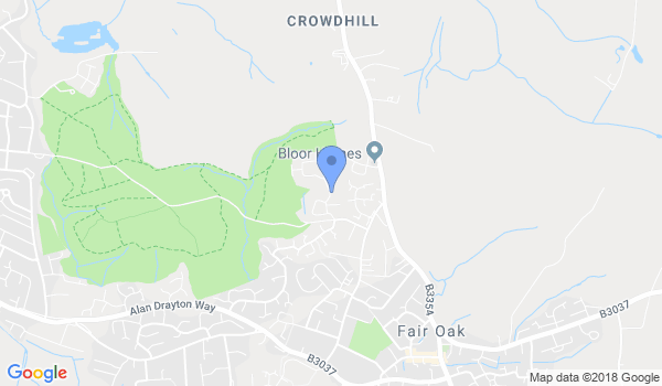 Eastleigh & Fair Oak Shotokan Karate Club location Map