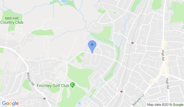 Finchley white crane karate school location Map
