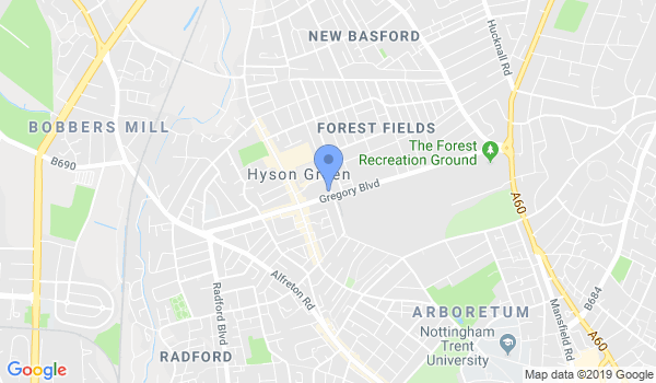 GKR Karate - Hyson Green location Map
