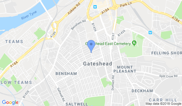 Gateshead Kaizen Karate Club location Map