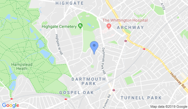 Highgate Martial Arts Academy location Map