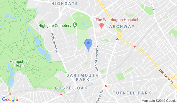 Highgate Martial Arts Academy location Map