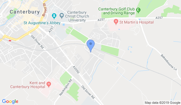 Canterbury Karate Club location Map