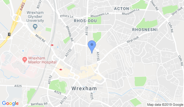 John Lynn's Black Belt Academy Wrexham location Map