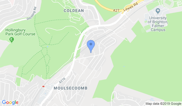 Kaizen shotokan karate Moulsecoomb ,Brighton location Map