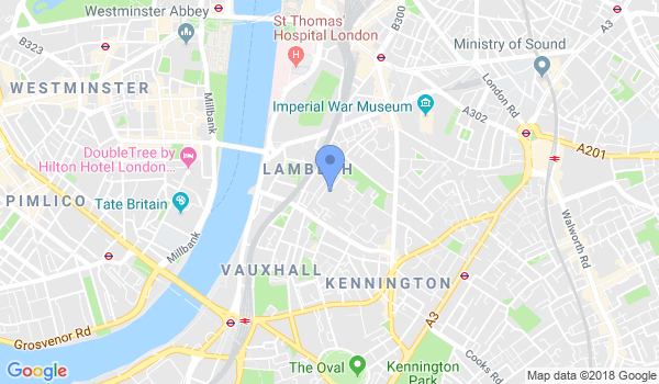Kennington Wing Chun Kung Fu location Map
