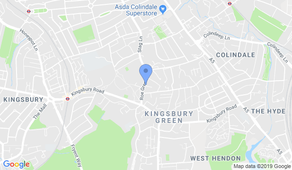 Kingsbury Taekwondo Club location Map