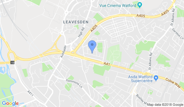 Leventis Taekwondo location Map