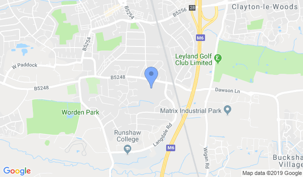 Leyland Martial Arts location Map