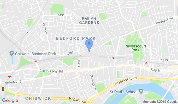 London Kickboxing Chiswick Club location Map