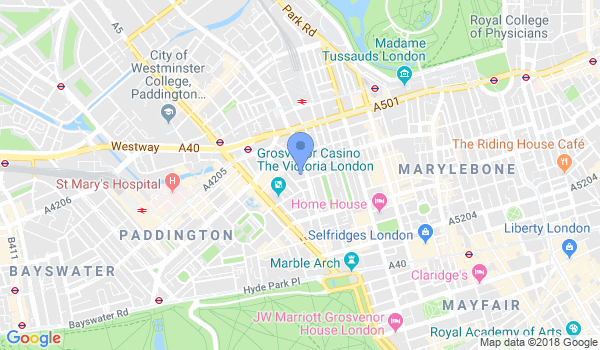 London Taekwondo location Map