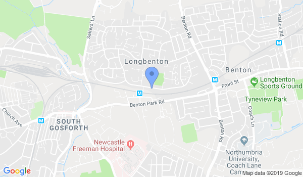 Longbenton New Northern Freestyle Karate Association location Map