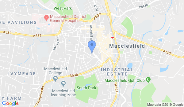 Macclesfield Kjorean Kickboxing Academy location Map