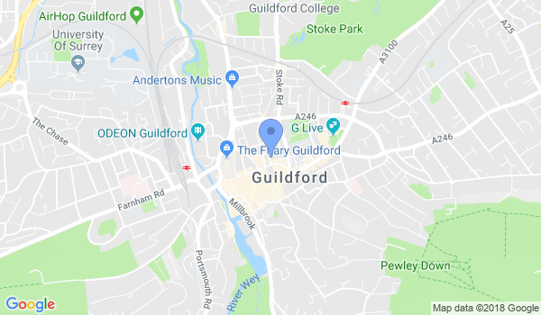 Guildford Academy Of Martial Arts and Kickboxing. location Map