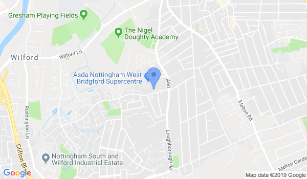 Midlands Kickboxing - West Bridgford location Map