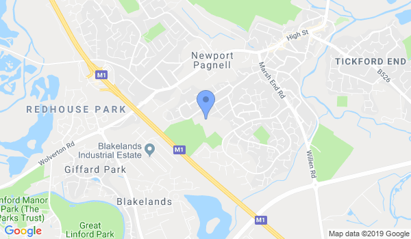 Newport Pagnell Shotokan Karate Club location Map