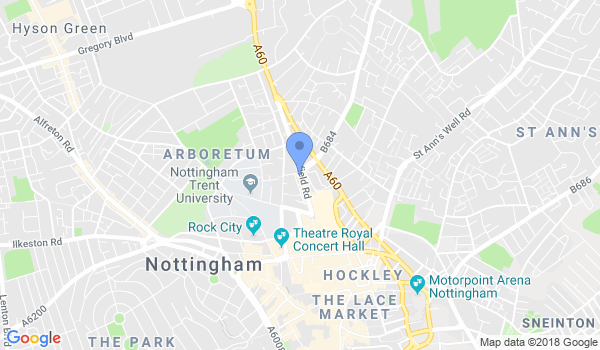 Nottingham I.c.c Tetsudo Club location Map